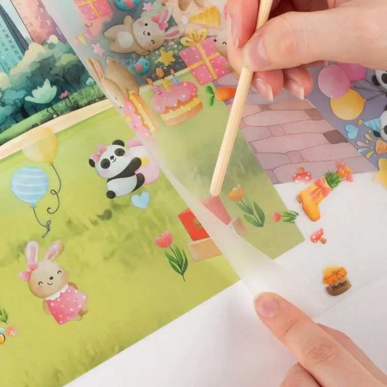 Kidea, kalkomania, zestaw kreatywny, misie