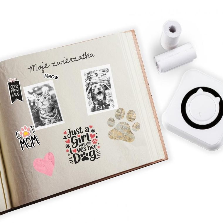 Kidea, Mini drukarka termicz bluetooth, biała