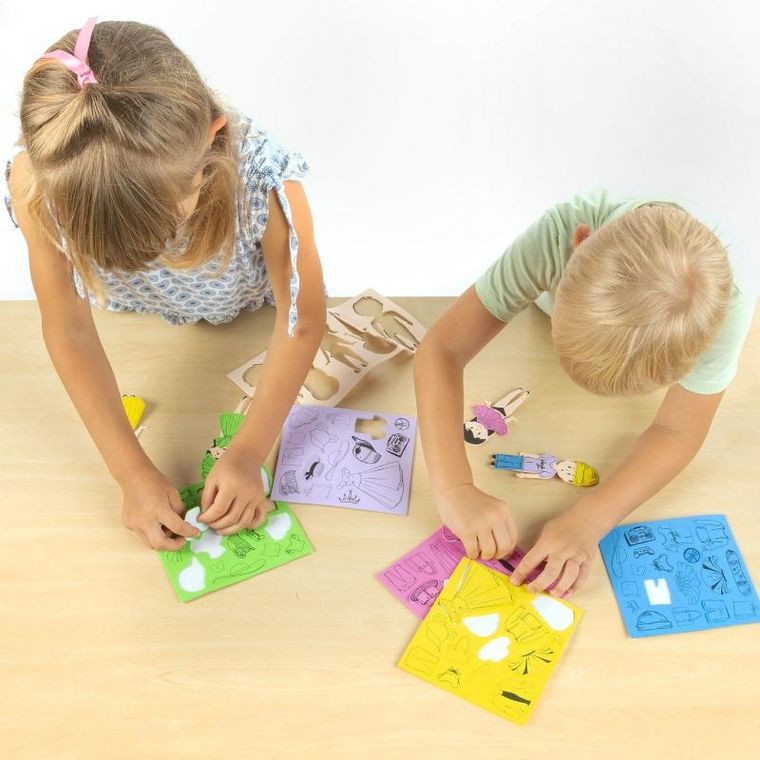 Kidea, modowe stylizacje, zestaw kreatywny z naklejkami, 80 szt.