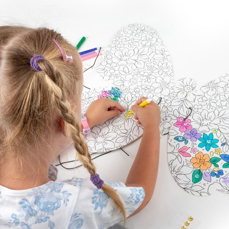 Kidea, Motyl, fantazyjne skrzydła, zestaw do kolorowania