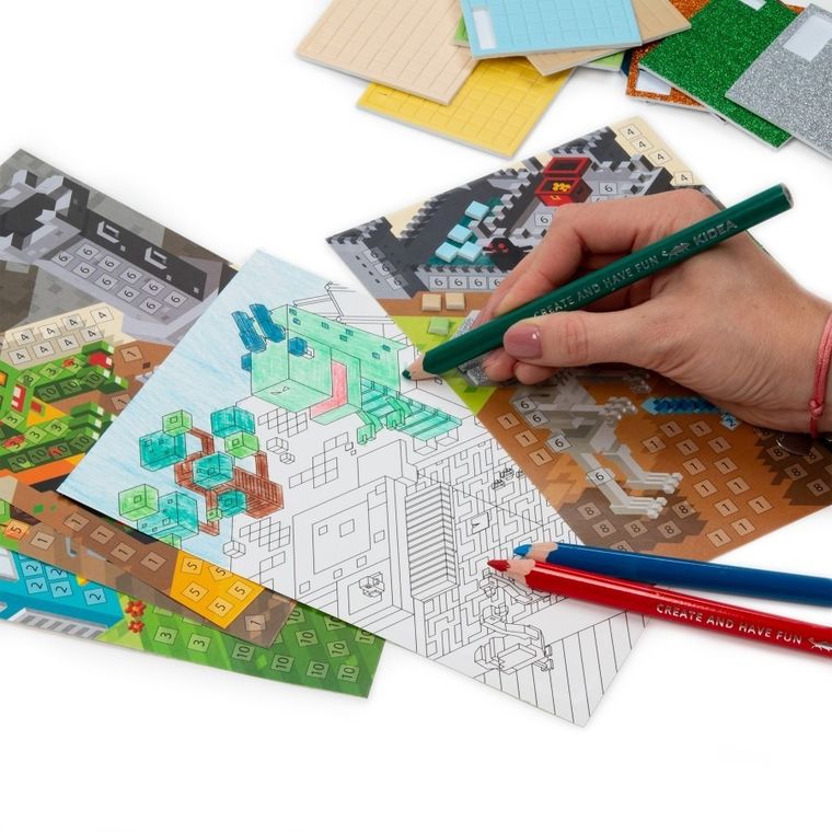 Kidea, mozaika i kolorowanka, pixel