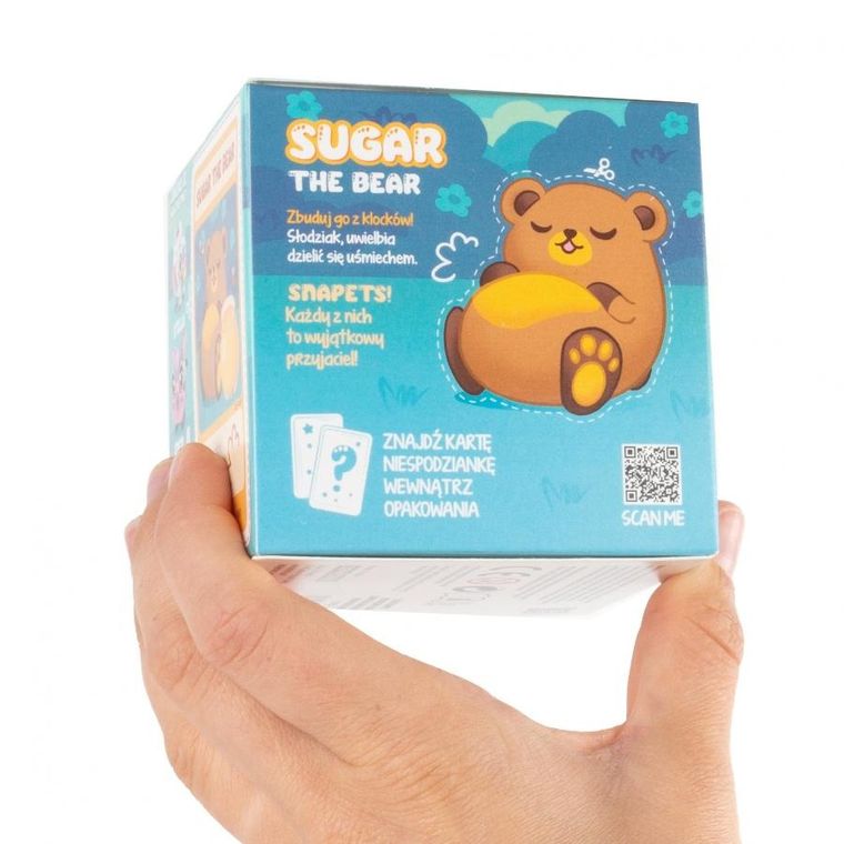 Kidea, Snapets, klocki, brązowy miś, 87 elementów