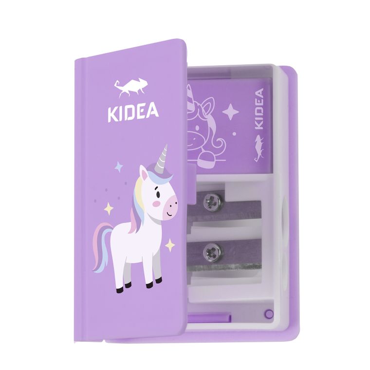 Kidea, temperówka podwójna z gumką, cute, 1 szt.
