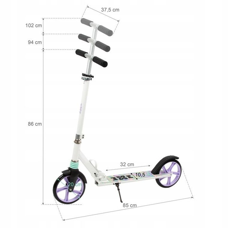 Kidwell, Driff, hulajnoga miejska, Fluid, 200 mm