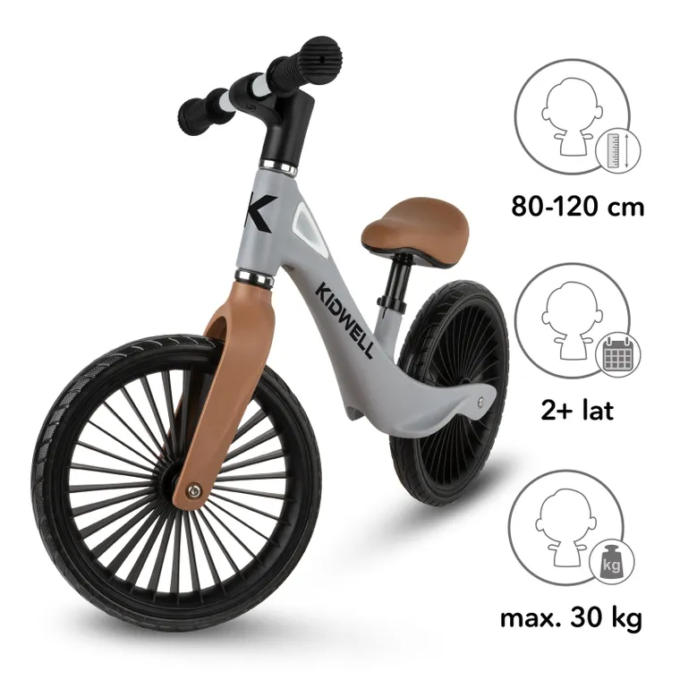 Kidwell, Nix, rowerek biegowy, szaro-brązowy