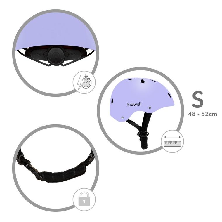 Kidwell, Orix II, kask ochronny, fioletowy, rozmiar 48-52 cm