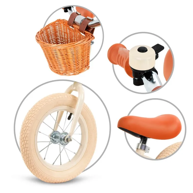 Kidwell, Rebel, rowerek biegowy, klasyczny kremowy