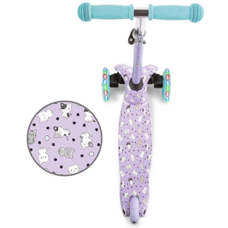 Kidwell, Uno, hulajnoga 3-kołowa LED, balansowa, kitty