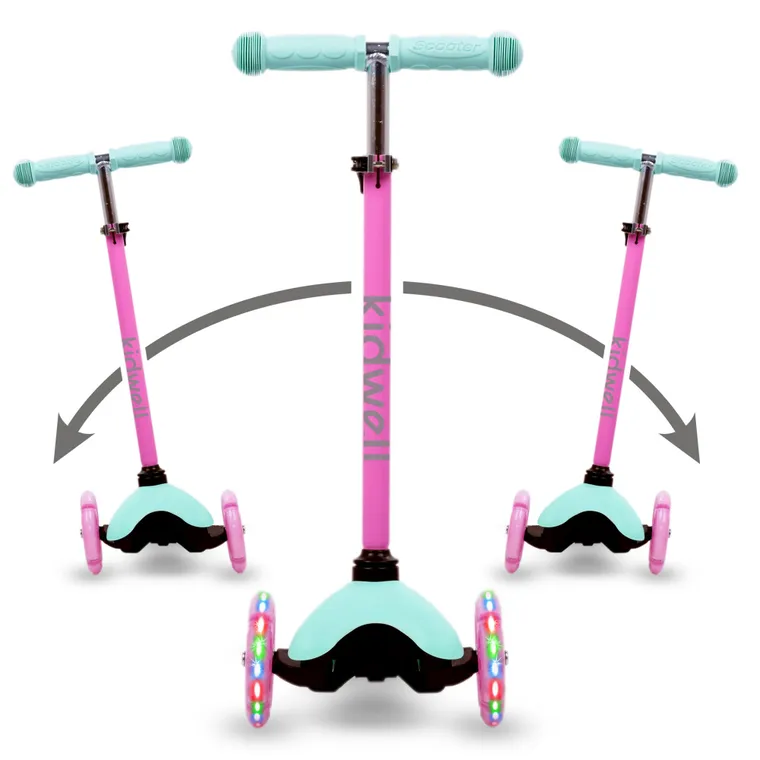Kidwell, Uno, hulajnoga 3-kołowa LED, balansowa, mint