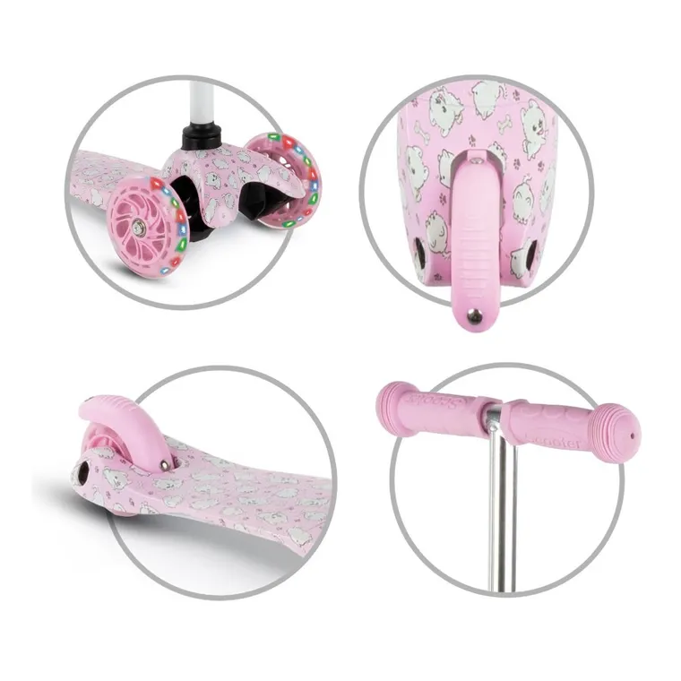 Kidwell, Uno, hulajnoga 3-kołowa LED, balansowa, puppy