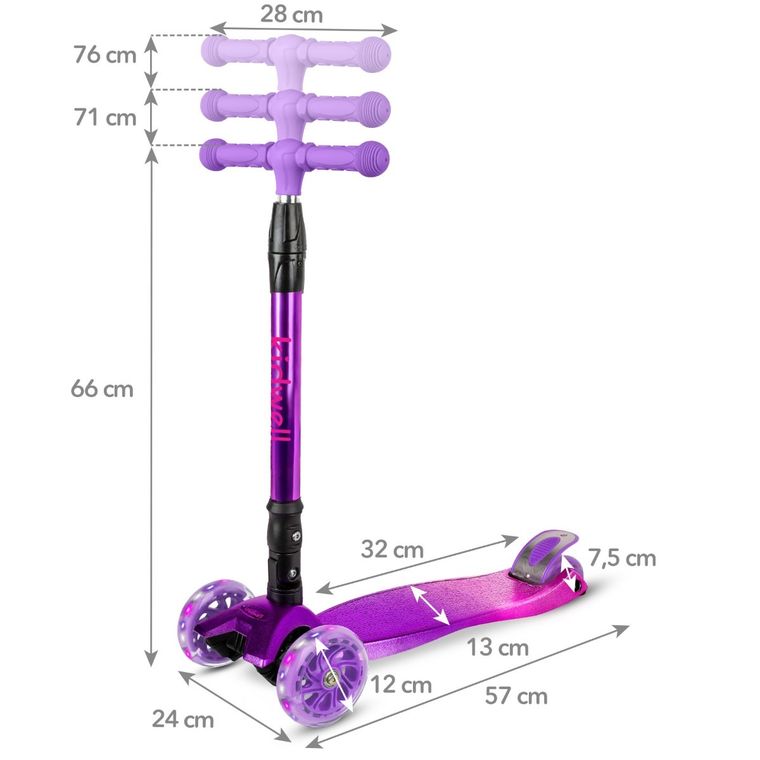 Kidwell, Vento, hulajnoga 3-kołowa, balansowa, fioletowa