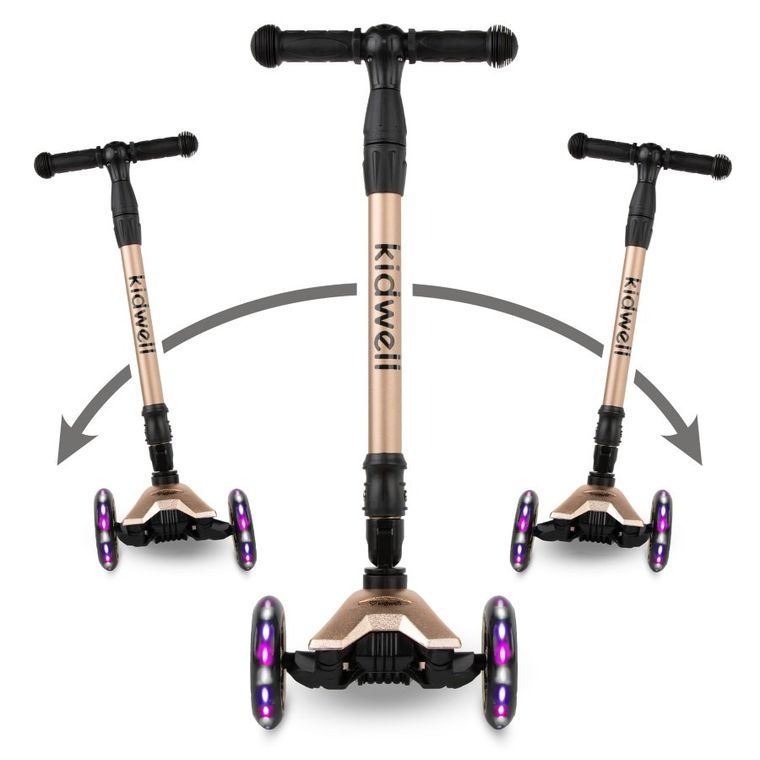 Kidwell, Vento, hulajnoga 3-kołowa, balansowa, złota