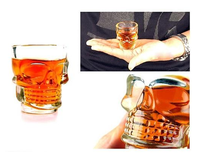 Kieliszki, czaszki, 4 szt.