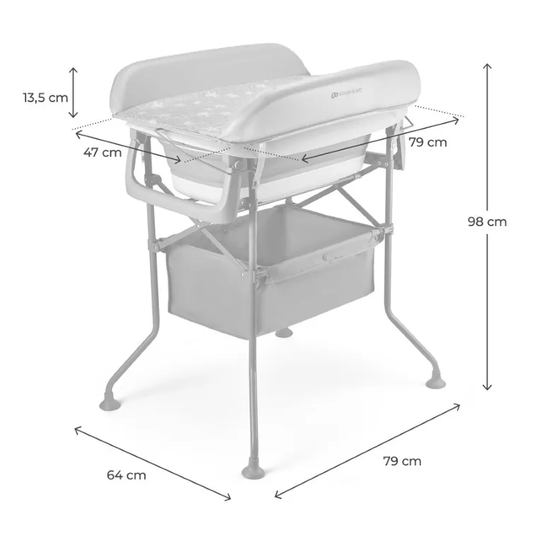 Kinderkraft, Bubbly, wanienka, grey