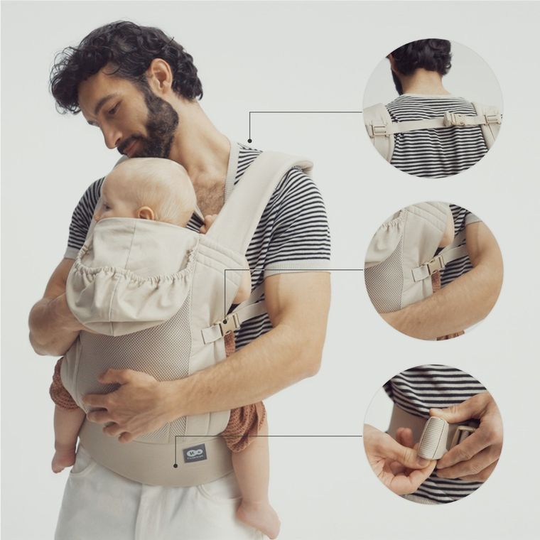 Kinderkraft, CarryBee, nosidełko ergonomiczne, beige