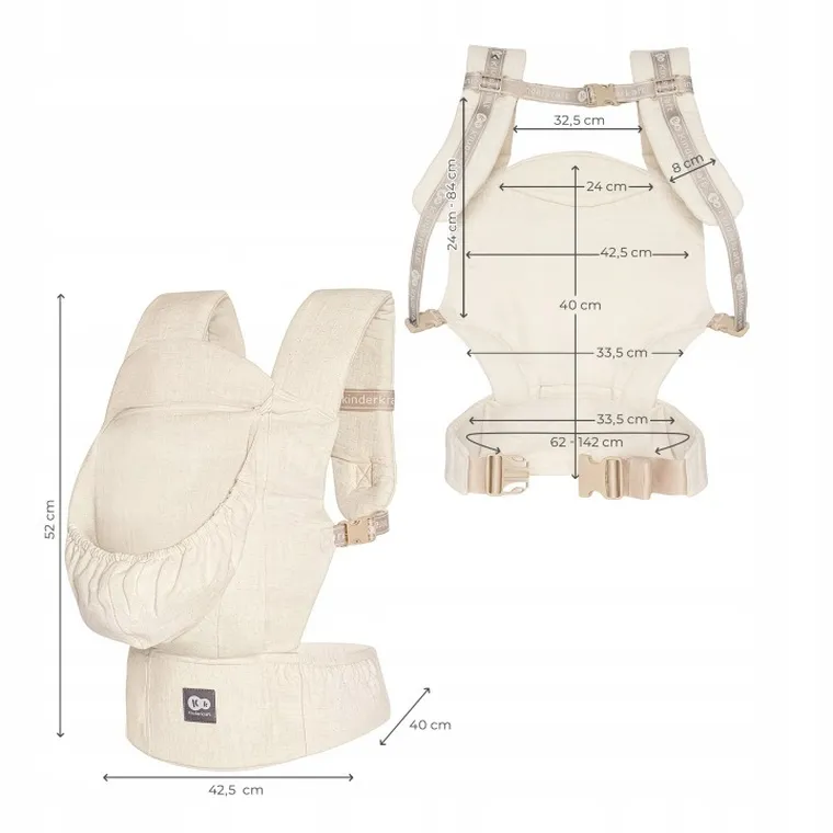 Kinderkraft, Elara, nosidełko, beige