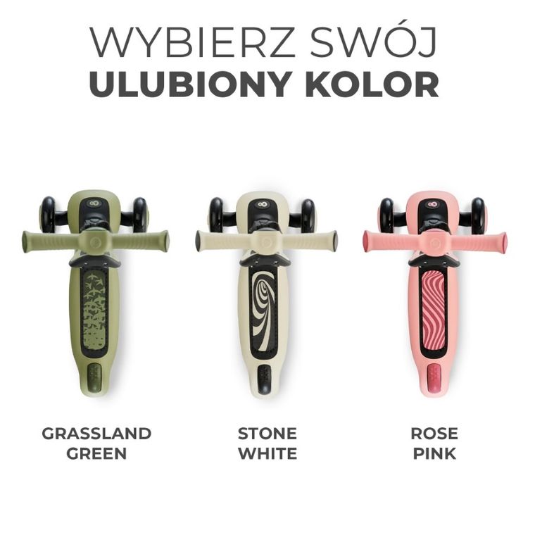 Kinderkraft, Halley, hulajnoga 2w1, Stone White