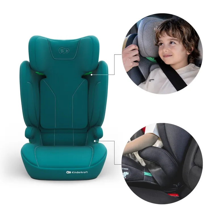 Kinderkraft, I-Spark 2 Plus, i-Size, fotelik samochodowy, green, 100-150 cm
