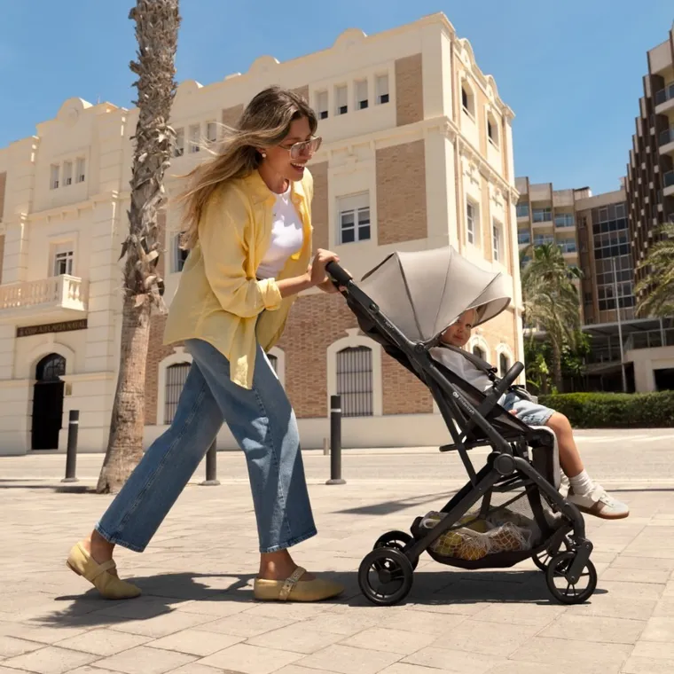 Kinderkraft, Indy 3, wózek spacerowy, misty beige