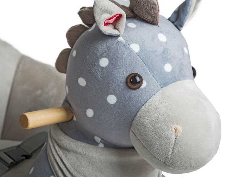 Kinderkraft, konik na biegunach z funkcją jeździka, szary