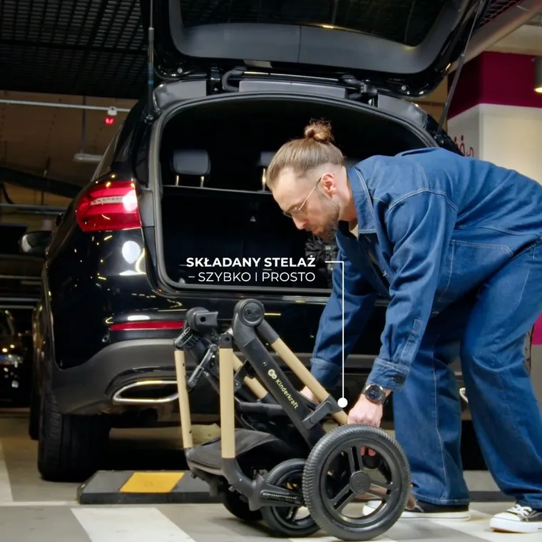 Kinderkraft, Moov 2 XL Air, wózek wielofunkcyjny, Moonlight Grey