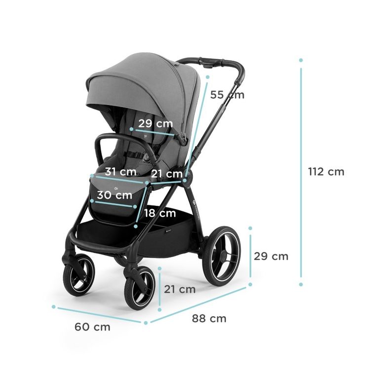 Kinderkraft, Nea, wózek wielofunkcyjny, 2w1, Midnight Black