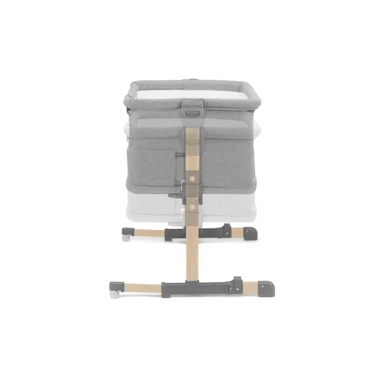 Kinderkraft, Neste Grow, łóżeczko dostawne, light grey, full wood