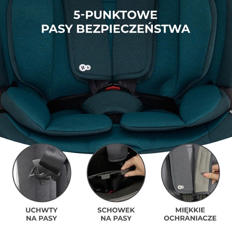 Kinderkraft, Oneto 3, I-size, fotelik samochodowy, Harbour Blue, 76-150 cm