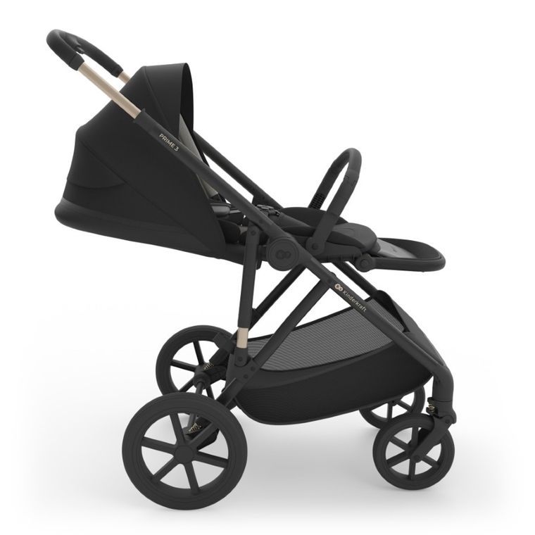 Kinderkraft, Prime 3, wózek wielofunkcyjny, 3w1, venezian black