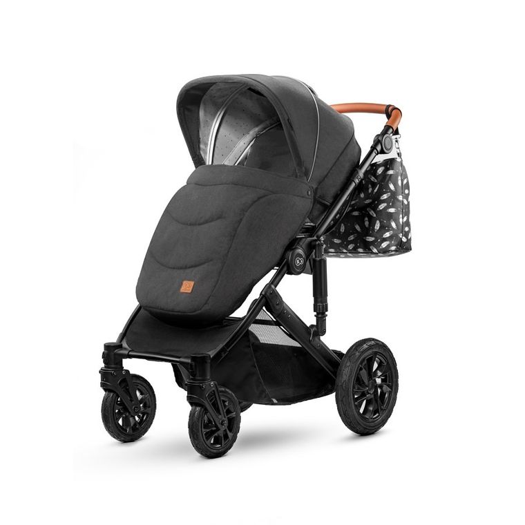 Kinderkraft, Prime, wózek wielofunkcyjny 3w1, czarny