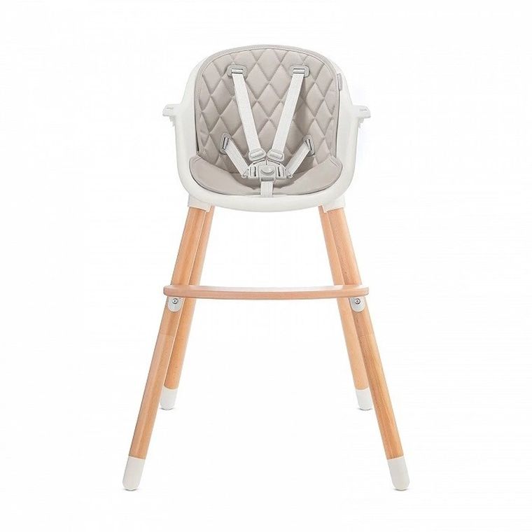 Kinderkraft, Sienna, krzesełko do karmienia 2w1, szare