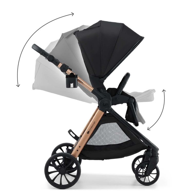 Kinderkraft, Vesto 2, wózek wielofunkcyjny 2w1, black