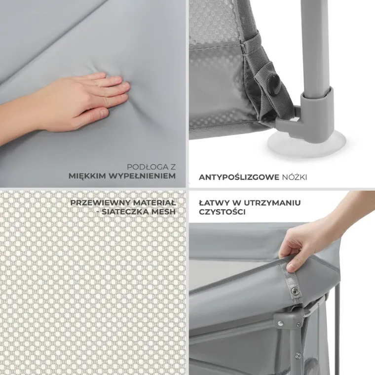 Kinderkraft, Ziki, kojec, grey