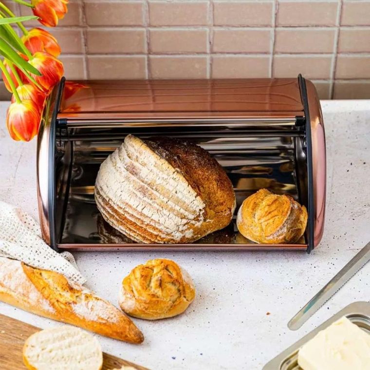 Kinghoff, chlebak stalowy, różowe złoto