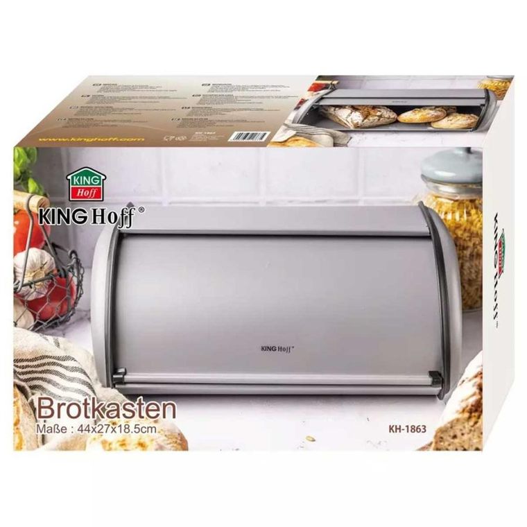 Kinghoff, chlebak stalowy, szary