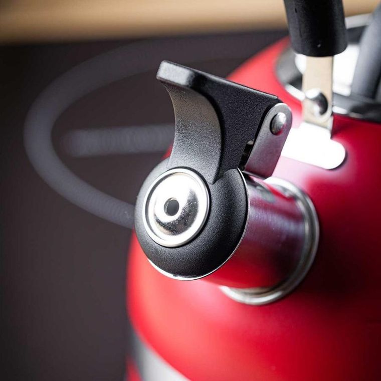 Kinghoff, czajnik z gwizdkiem, czerwony, 1,8l