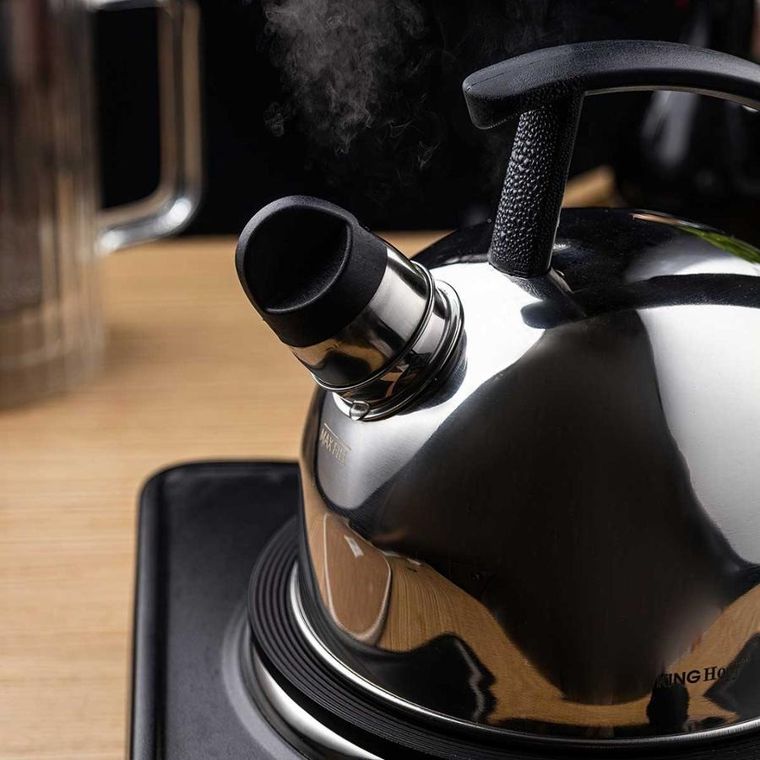 Kinghoff, czajnik z gwizdkiem, srebrny, 1,5l