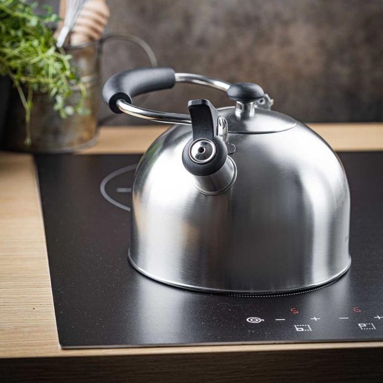 Kinghoff, czajnik z gwizdkiem, srebrny, 2,5l