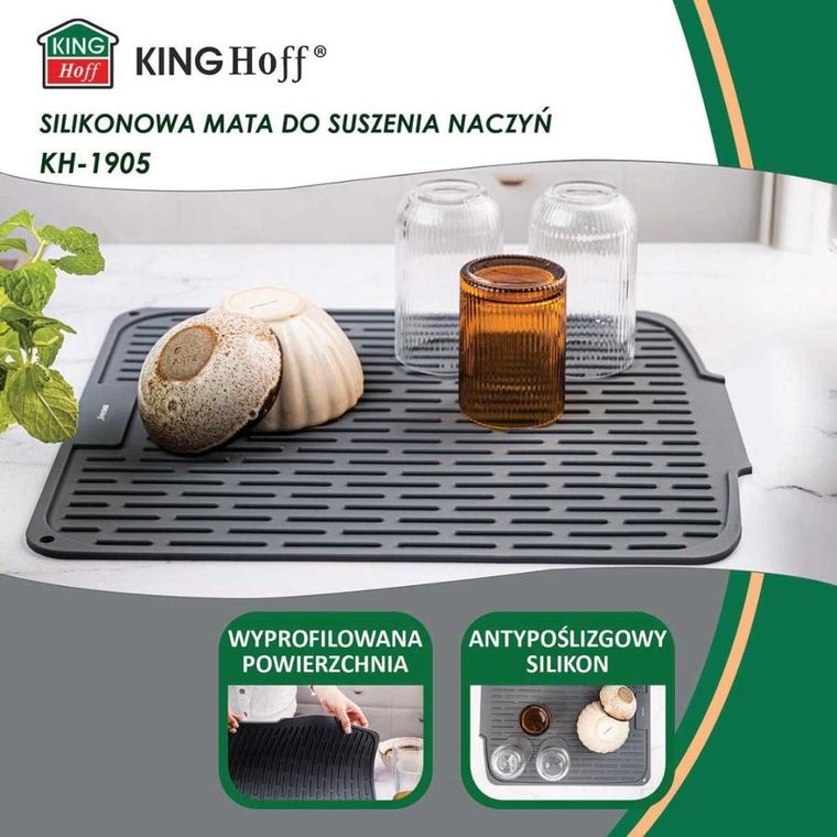 Kinghoff, podkładka silikonowa, ociekacz do naczyń, 46-40 cm, KH-1905