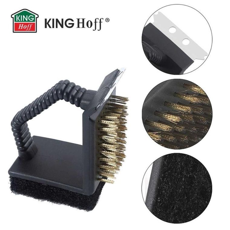 Kinghoff, szczotka do czyszczenia rusztu, grilla, 3w1, KH-1913