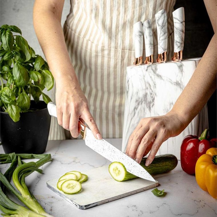 Kinghoff, zestaw noży kuchennych w bloku, 5 szt.