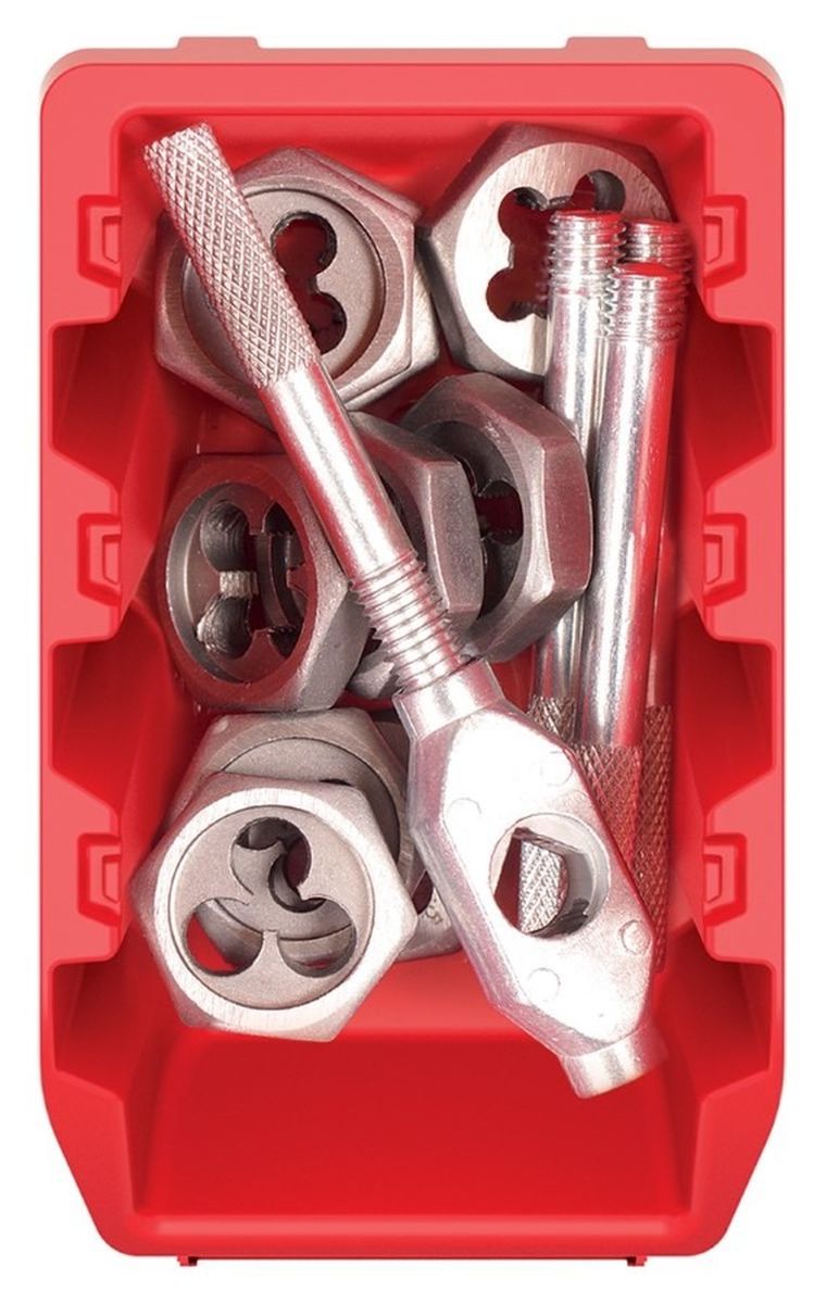 Kistenberg, zestaw pojemników warsztatowych, Bineer short, 10 szt., czerwony