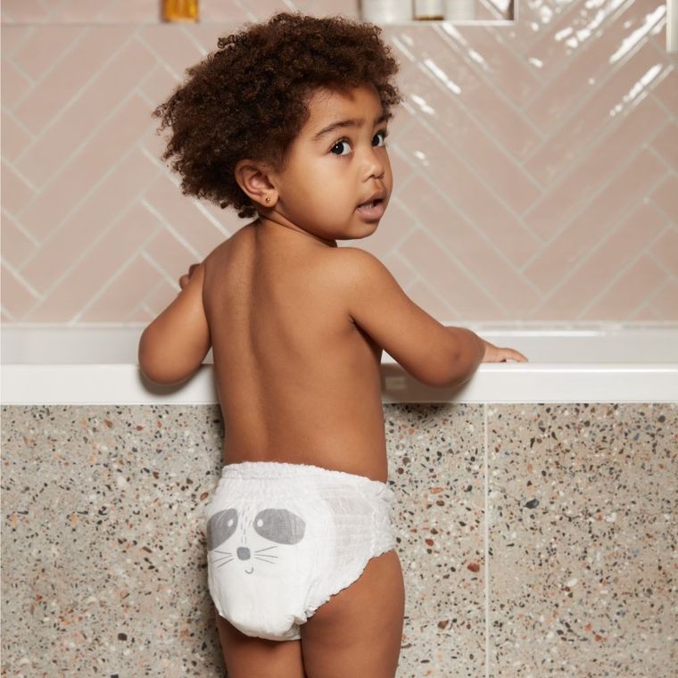 Kit and Kin, Nappy Pants, pieluchomajtki, rozmiar 6, 12-17 kg, jeż i szop, 18 szt.