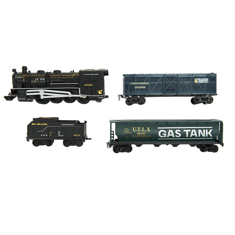 Klasyczna kolejka z torami, światło i dźwięk