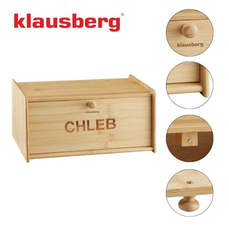 Klausberg, chlebak, pojemnik na pieczywo, bambusowy, kb-7934