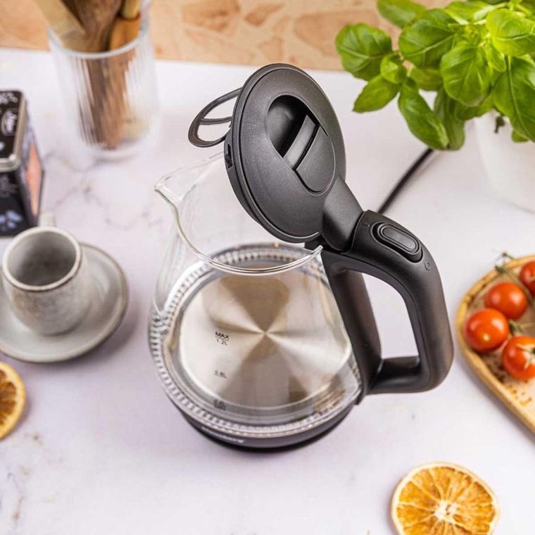 Klausberg, czajnik elektryczny, szklany, LED, 1,2l, KB-9003