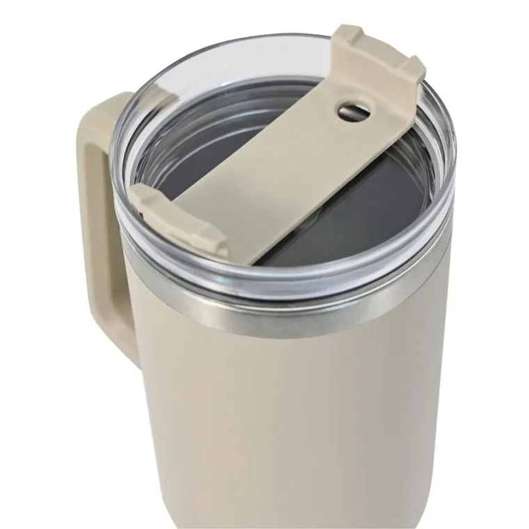 Klausberg, kubek termiczny, z rączką i słomką, stalowy, 1100 ml, kb-7944