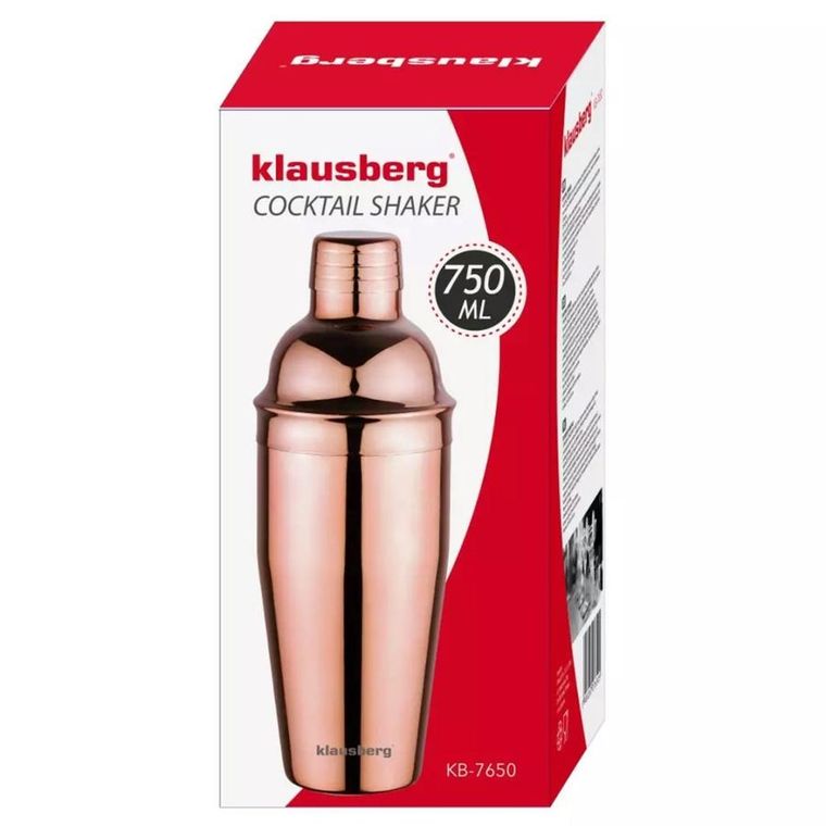 Klausberg, shaker barmański do koktajli, 750 ml, KB-7650