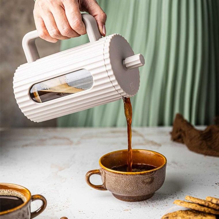 Klausberg, zaparzacz tłokowy do kawy/herbaty, różowy, 1000 ml