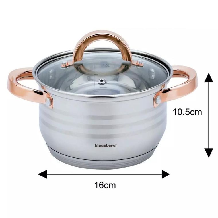 Klausberg, zestaw garnków, 12 elementów, KB-7700